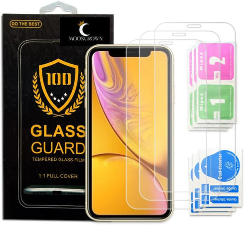 Compatible for iPhone 11 Screen Protector for iPhone XR Screen Protector, Tempered Glass Film for Apple iPhone 11 and iPhone XR, 3-Pack Clear......