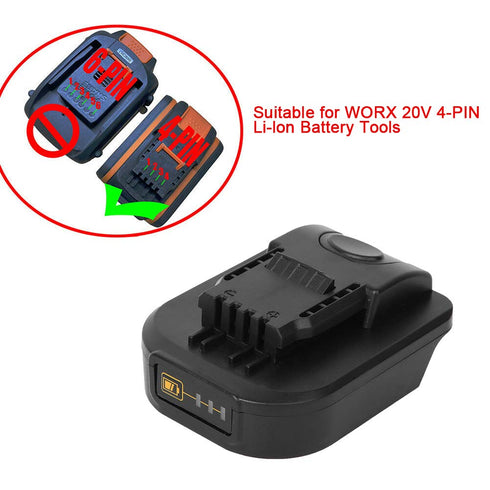 Makita to Worx Battery Adapter Pressure Washer Con,Wall Chargers Battery Adaper for Makita 18V Convert for Worx 20V 4-Pin Power Tool Accessories...