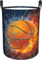 Sport Basketball Ball Round Laundry Hamper Storage Basket Toys Clothes Organizer Bin For Home Bathroom Bedroom Dorm Nursery, 38l...