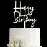 Happy Birthday Acrylic Cake Topper Party Decorations (Mirror Silver)...