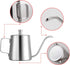 GWHOLE Small Pour Over Gooseneck Coffee Kettle Long Narrow Drip Spout Coffee Tea Pot for Stove Top - Silver, 350ML/12 Oz...