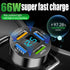 USB Car Charger, 22.5W 4 Ports USB Fast Car Charger, USB Car Charger Fast Charge Car Charger Adapter QC3.0 & 2.4A Compatible with iPhone & Android...