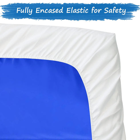 Nap Mat Sheet 24" x 48" x 4" Fitted Elastic Corners Preschool Day Care Rest Nap Mat Cover, Soft & Breathable Baby Sheets for Regalo My Cot Portabl...