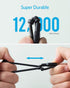Anker Powerline II 3-in-1 Cable, Lightning/Type C/Micro USB Cable for iPhone, iPad, Huawei, HTC, LG, Samsung Galaxy, Sony Xperia, Android Smartpho...