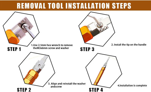 Terminal Removal Tool Kit, 8 PCS Electrical Pin Extractor Tool Double Head Detachable Terminal Release Tool for Metri,AMP,Molex Connector Automoti...