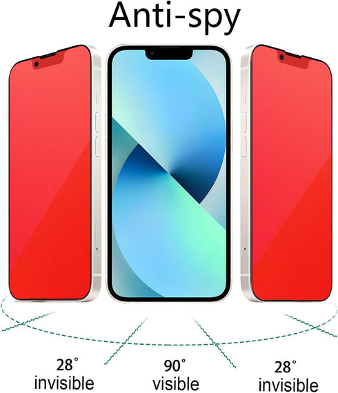 2 Pack Matte Anti-Blue Privacy Tempered Glass for iPhone 13 Pro/iPhone 13 / iPhone 14 Anti-glare Anti-Spy Screen Protector Anti-Peeping Film Color...