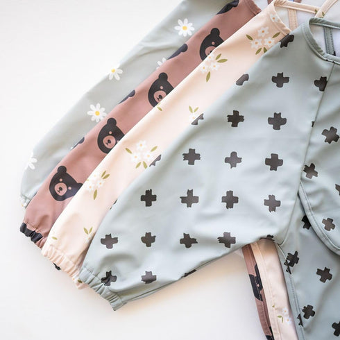 Zoe & Co Baby Bibs for Eating w/Pocket | Premium Soft Waterproof Bibs | Cute Toddler Bibs 6-36mo | Hang Dry Long Sleeve Bib...