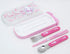 OSK CT-20 Hello Kitty Cutlery Set, Sakura, Pull, Trio, Chopsticks, Spoon, Fork, Made in Japan, Sliding, Dishwasher Safe, Easy to Use, For Girls, C...