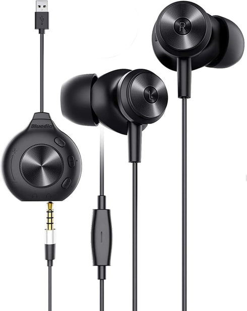 Wired Earphones in-Ear Earbud Headphones with Microphone, Bluedio Li Pro Noise Isolating Headphones Volume Control for PC Laptop with 7.1 Channel ...