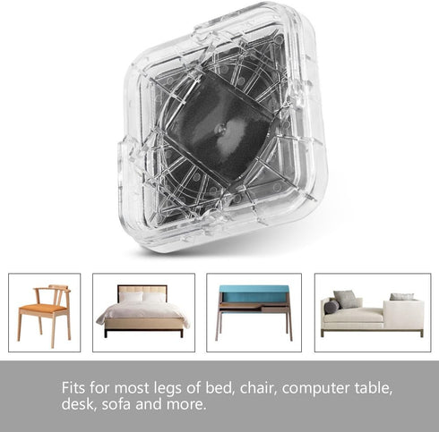 Estink Furniture Bed Risers, 8Pcs/Set Non?Slip Furniture Leg Pad Mat Furniture Pad Floor Protectors Stackable Furniture for Table Desk Bed Sofa Ch...