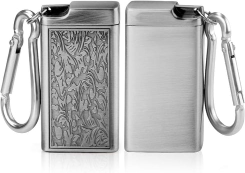 Linkidea 2 Pack Metal Ashtray with Lid, Small Outdoor Portable Cigarettes Cigars Ashtray for Travelling, Camping, Picnic, Indoor Auto, Home, Sand,...