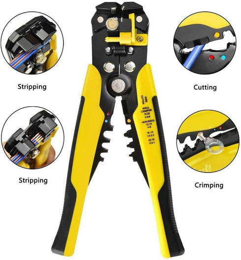 szhdxsy Wire Stripper, Wire Stripping Tool?Cutting Pliers Tool?Wire Crimping Tool, Self-Adjusting 8" Stripping/Crimping 10-24 AWG (0.2~6.0mm²) Mul...