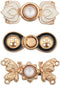 3 Sets Waist Tightener Clip, Metal Adjustable Waist Buckle for Women Pearl Floral Sewing Jean Buttons Pins Stylish Waist Adjuster Clips for Dresse...