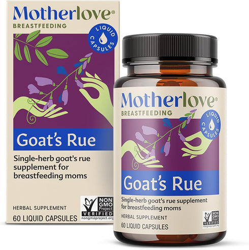 Motherlove Goat’s Rue (60 liquid caps) Lactation Supplement for Breast Tissue Development & Supporting Breast Milk Supply —Non-GMO, Organic Herbs,...