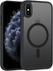 Telaso iPhone X Case, iPhone Xs Phone Case Compatible with Magsafe Wireless Charging Translucent Matte Back Slim Shockproof Anti-Scratch Anti-Yell...