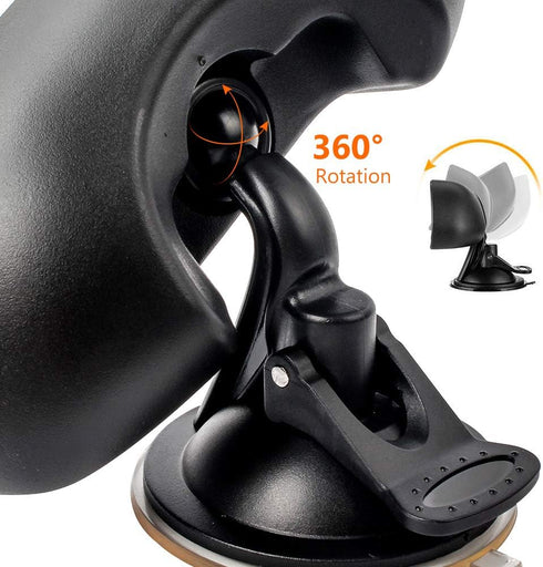 GES Rear View Mirror - 360 Degree Adjustable, Strengthen Suction Cup for Car - 5.9 x 2.2Inch - Black...