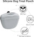 Dog Treat Pouch 2 pack, Dog Treat Training Pouch, Silicone Pet Treat Bag BPA Free/Clip/Magnetic Dog Walk (grey & black)...