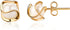 Barzel 18K Gold Plated Caged Pearl Stud Earrings, 4MM - Made In Brazil...