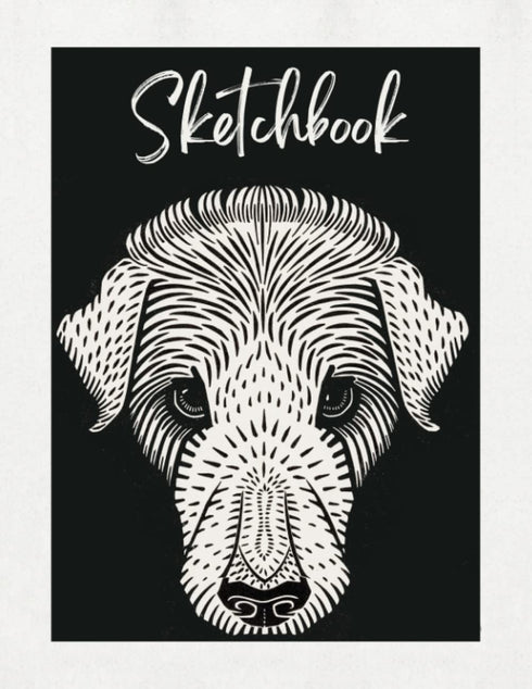 Sketchbook: Dog's Head Cover, 120 pages Unlined Drawing Notebook, 8.5x11 Large Sketch Book for Doodling or Sketching Journal...