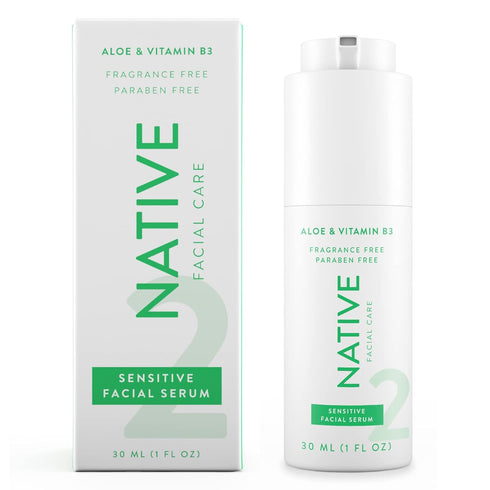 Native Sensitive Facial Serum Contains Naturally Derived Ingredients | Hydrating Serum with Aloe and Vitamin B3, Revitalize and Repair Your Skin, ...