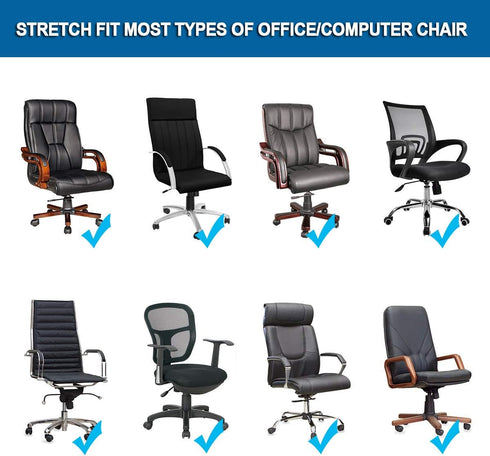 WOMACO Office Chair Covers Stretch Printed Computer Chair Slipover Universal Floral Boss Chair Protector Modern Simplism Style High Back Desk Chai...