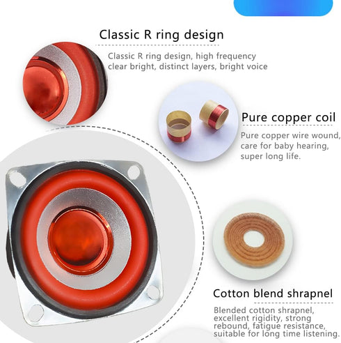 Gikfun 4Ohm 5W Full Range Audio Speaker Stereo Woofer Loudspeaker for Arduino Replacement (Pack of 2pcs) EK1949...