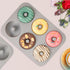 Silicone Donut Mold for 6 Doughnuts, Set of 2. Food Grade LFGB Silicone Bagels Baking Pan, Non-Stick, Dishwasher Safe, Heat Resistant and Microwav...