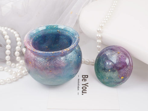 Jars Resin Molds, Jar Silicone Molds with Lid for DIY Jewelry Storage Box, Candy Container, Home Decoration Crafts...