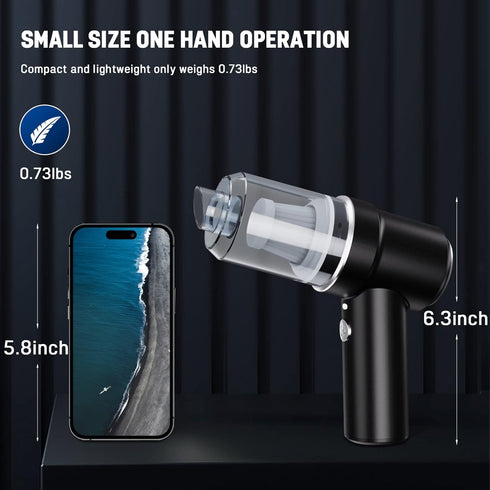 Cordless Vacuum Cleaner, Mini Handheld Vacuum, Small Car Vacuum with LED, Electric Air Duster & Vacuum Cleaner 2 in 1 Rechargeable, Portable Vacuu...