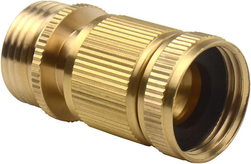 Set of Brass Male and Female 3/4 Inch Water Hose Quick Connect Fitting Garden Quick Release Hose Connector...
