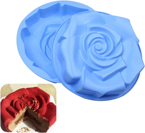 Cake Mould Silicone Silicone Mold Square Rose Cake Mould Big Family Cake Mould Used to Make Cakes Pizza Bread Baking Tools Bakeware Silicone Cake ...