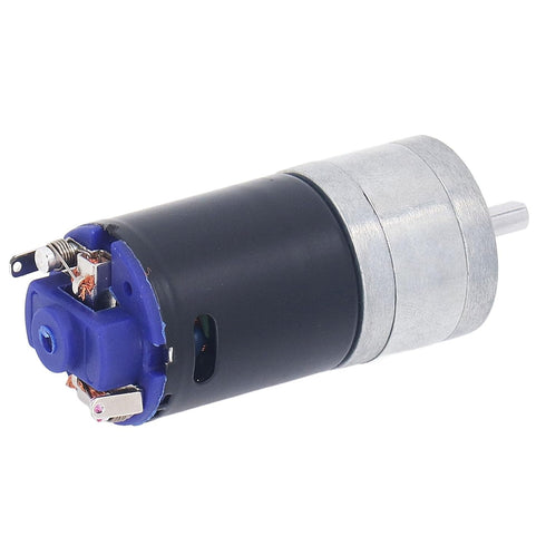 DC 12V Gear Motor High Torque Electric Micro Speed Reduction Geared Motor Eccentric Output Shaft 37mm Diameter Gearbox with All Metal Gear (200RPM...