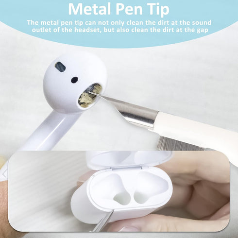 2022 New Cleaner Kit for Airpods Pro and 1/2 Multifunction Cleaning Pen with Soft Brush for Bluetooth Earphones Case (White1.0)......