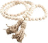 58in Farmhouse Beads Wood Bead Garland with Tassels, Rustic Farmhouse Decor for Farmhouse Tiered Tray Farmhouse Wall Decor (Natural Wood, 58in/1Pc...