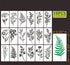 18Pcs Wildflower Stencils Flower Leaf Painting Stencils Reusable Wild Flower Stencil Plastic Art Drawing Templates DIY Crafts Plant Stencil for Pa...