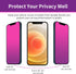 2 Pack Gradient Tempered Glass for iPhone 12 Pro / 12 Privacy Screen Protector for iPhone12 / 12Pro 6.1inch Anti Spy Anti Blue Light Eye Protectio...