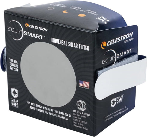 Celestron – EclipSmart Safe Solar Eclipse Telescope and Camera Filter – Meets ISO 12312-2:2015(E) Standards – Works with Your Telescope, Spotting ...