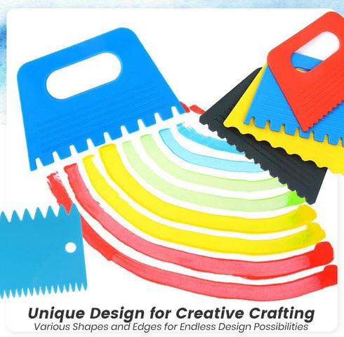 7Pcs Textured Art Supplies Kit Paint Scrapers for Drawing Artists Acrylic Painting Texture Tools Canvas Spatula Set for DIY Crafts Learning Knife ...