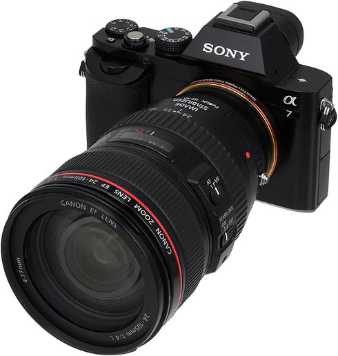 Fotodiox Lens Mount Adapter Compatible with Canon EOS EF and EF-S Lenses on Sony E-Mount Cameras, (EOS-SnyE)...