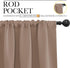 NICETOWN Kitchen Window Blackout Curtains - Window Treatment Thermal Insulated Rod Pocket Small Blackout Draperies/Drapes for Bedroom/Kitchen (Cap...