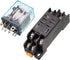 uxcell a13060500ux0313 AC 12V Coil 8 Pin 8 Pin 10A LY2J DIN Rail Electromagnetic Power Relay with Base, Black...
