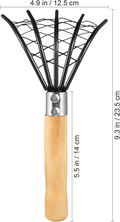 Yardwe 2pcs Rake with Mesh Net, 10 Inch Garden Rake Rake, Clamming Claws Shell Clam Digger Seafood Tool Garden Tools...
