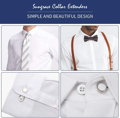 Metal Collar and Buttons Extenders for Shirt Dress Trouser Coat (12 Pack)...
