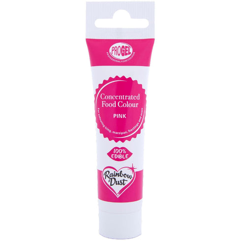 Rainbow Dust ProGel® Concentrated Food Colour, Pink Colouring Gel For Baking and Cake Decorating, 25g Tube...