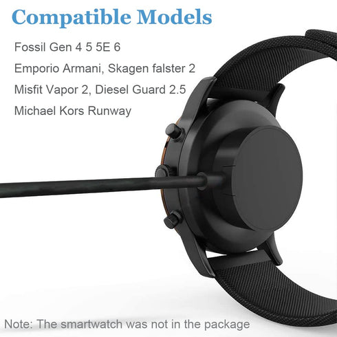 for Fossil Gen 4 Charger, USB Charging Cable for Gen 5E, 5, Gen 6, Emporio Armani, Skagen falster 2, Misfit Vapor 2, Michael Kors Runway Smartwatc...