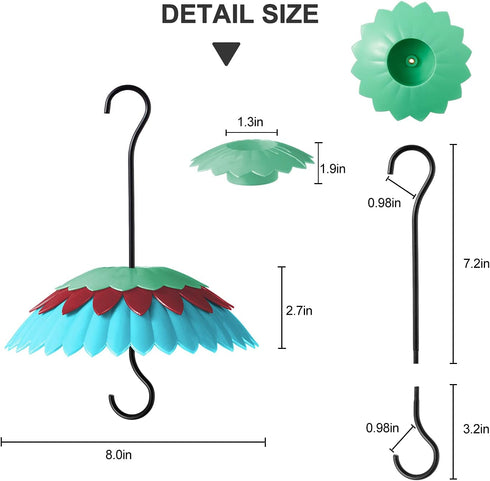 Baffle for Bird Feeder,Bird Feeder Cover Dome Weather Guard Protect Hummingbird Feeder Keep Nectar Pure, Shade Hanging Feeders from Rain/Sun/Snow/...