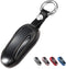 QBUC for Tesla Key Fob Cover with Keychain Compatible with Tesla Model X Keyless Protection Case Smart Remote Accessories (Black)...