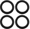 Fielect 4Pcs 8 Inch Black Notch Speaker Rubber Edge Surround Rings Replacement Parts for Speaker Repair or DIY...