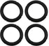 Fielect 4Pcs 8 Inch Black Notch Speaker Rubber Edge Surround Rings Replacement Parts for Speaker Repair or DIY...