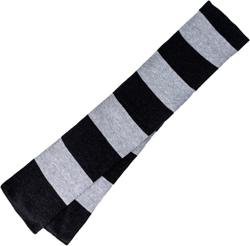 Fashion Long Shawl Winter Thick Warm Wrap Scarf Polyester Fiber Soft Black Gray Stripes for Adult Women Men Unisex...